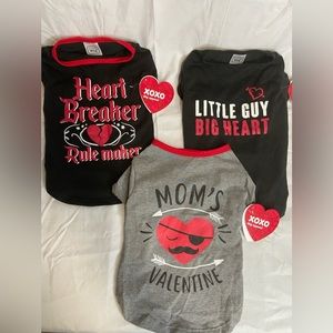 Simply Wag 3 (2 Black and 1 Gray) Dog Shirts Size: Medium NWT